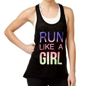IDEOLOGY Women's Printed T-Back Burnout Tank Top